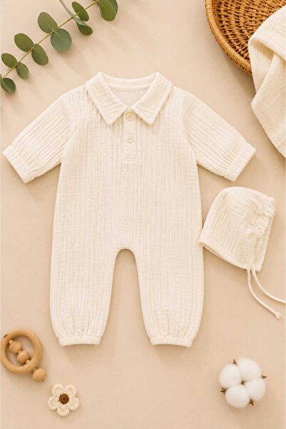 LUNARE Bebek Tulumu ve Şapka Seti – Unisex Yenidoğan Takımı hastane çıkışı – ...