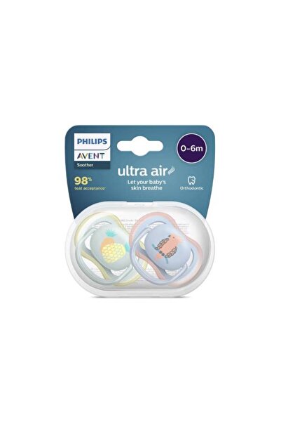 Philips Avent Ultra Air Baby Pacifier for Girls, 0-6 Months, 2-Pack
