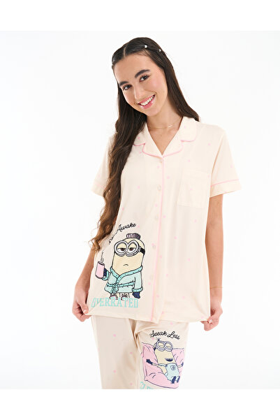Nayomi Dream NAY DR LIC SLEEP MINION CLASSIC SS PJ SET-DRPJSMCSJS28:LTYELLOW:...