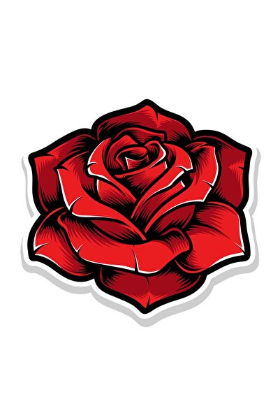 TELLGRAF Rose Themed Sticker Set (4X4 cm 24 Pieces)