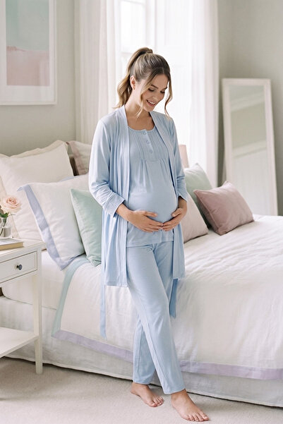 Miss Dünya Lissa Set de pijamale Amelia Soft Sabahlıklı, potrivit pentru alăp...