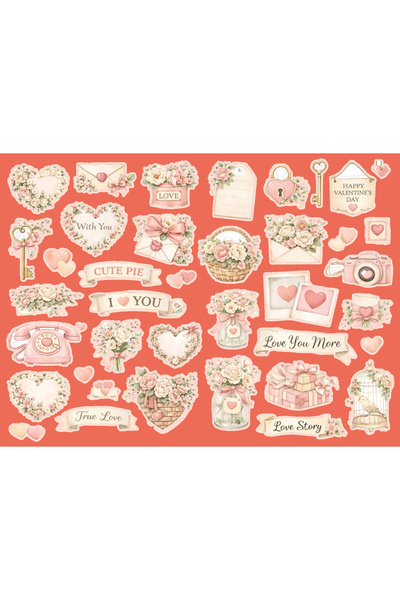 TELLGRAF Love Themed Sticker Set (21X30 cm 1 Set)