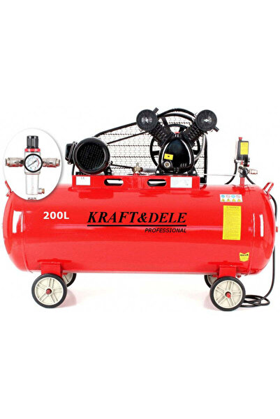 Kraft&dele Compresor de ulei industrial, 200 L, 2 cilindri, 3.8 kW, 400 V, KD...
