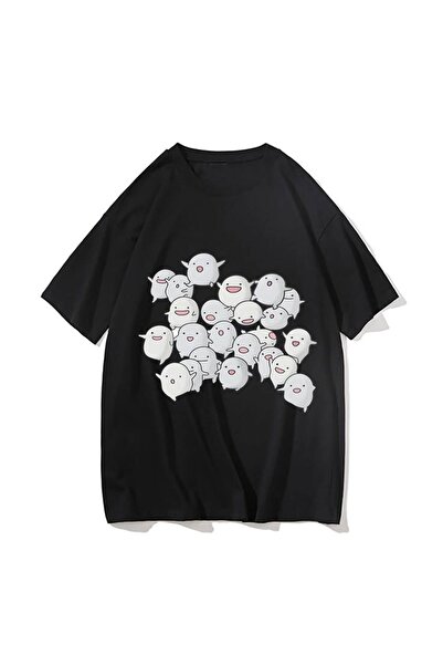 bellanova Unisex πολύχρωμο μπλουζάκι με στάμπα Oversize Streetwear Άνετη εφαρ...