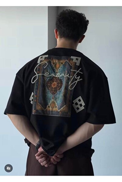 bellanova Unisex πολύχρωμο μπλουζάκι με στάμπα Oversize Streetwear Άνετη εφαρ...
