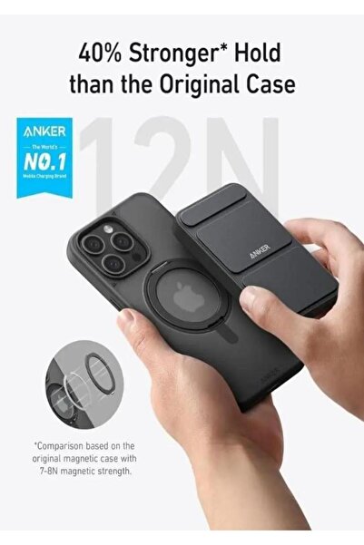 Arshys Anker MagGo Magnetic Case with Stand 360 Ring Stand iPhone 16 Pro | Bl...