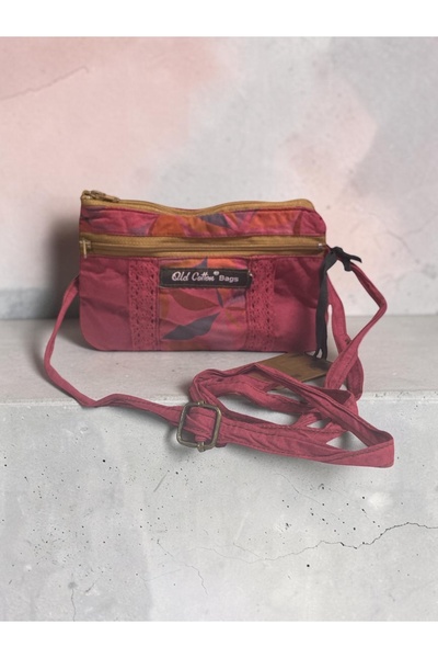 Old Cotton Vintage Casual Small Double Compartment Multi-Colored Organic Desi...