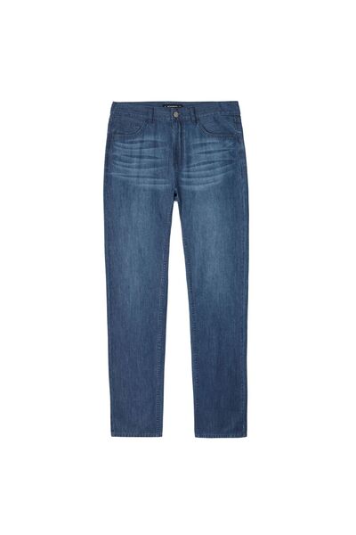 Giordano Men's Mid Rise Slim Fit Zipper Jeans