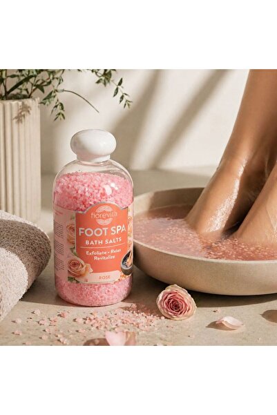 Fiorevita Sare de Baie pentru Picioare cu Aroma de Trandafir 600g - – accesor...