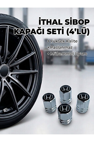 Lazer Store Honda Concerto ile Uyumlu Logolu Alüminyum Gümüş Altıgen Sibop Ka...