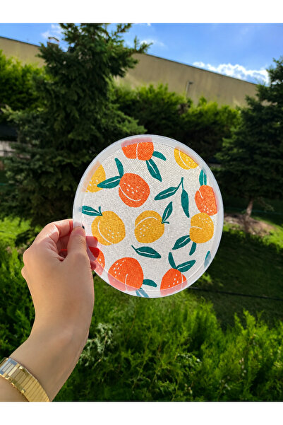HARWELL Yuvarlak Katlanabilir Yelpaze/Çantalı Kore Yelpazesi-20cm