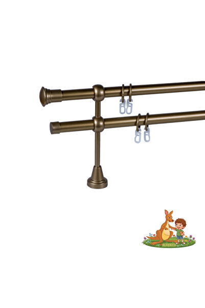KLEIDECO Galerie dubla perdea AUSTRALIA, Metal, Diametru 19 mm, Capete MELBOU...