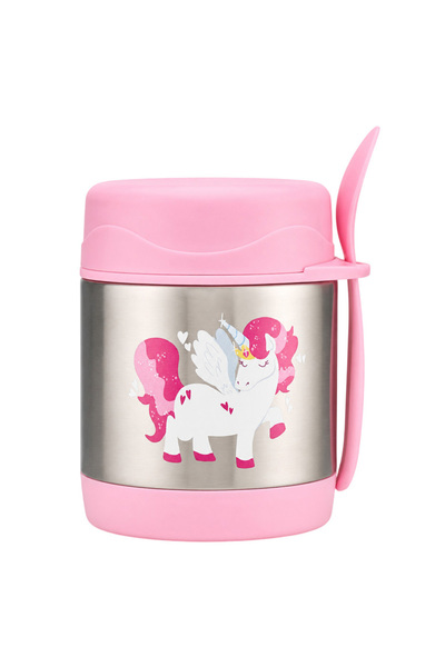 BONBON - Stainless Steel Food Jar With Spork - Unicorn - 300 ml