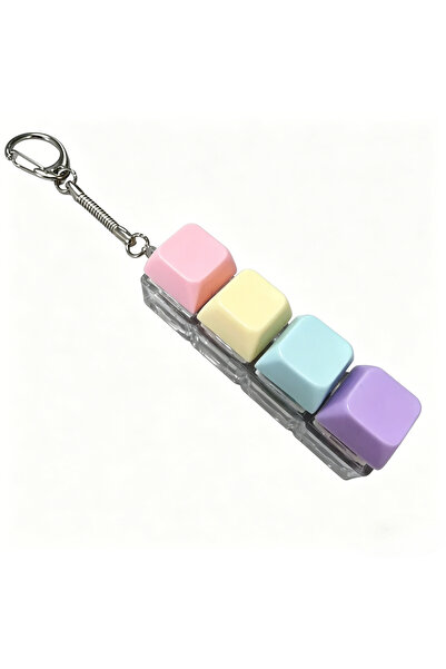 Choice3 B-4Keys Colorful-1PC LED Light Keyboard Keychain Fidget Toy Clickable...