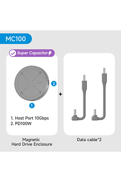 Choice MC100 Hagibis Magnetic M.2 2230 NVMe SSD Enclosure Magsafe SSD Case US...
