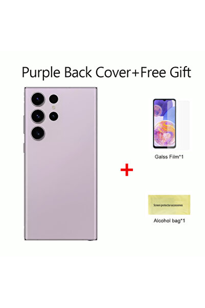 Choice For S23Ultra Purple For S23Ultra/S23U Battery Back Cover 3D Glass Pane...