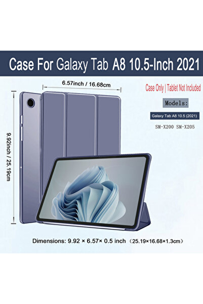 Choice1 حافظة أرجوانية لجهاز تاب A8 مقاس 10.5 بوصة إصدار 2022 (SM-X200/X205/X...