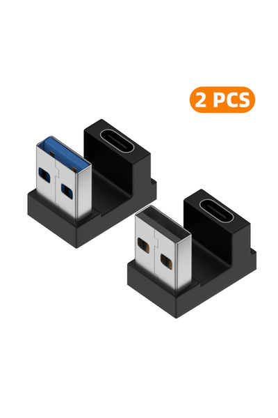 Choice5 محول تمديد USB 3.0 من النوع A ذكر إلى النوع C أنثى بزاوية 90 درجة، مح...