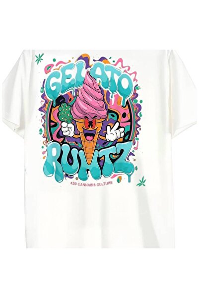 Astogria13 Men'S Gelato T-Shirt - Black Retro Weed Strain Graphic Tee with Ic...