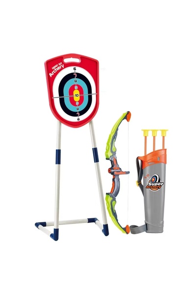 OEM Set de joaca arc fosforescent cu tinta si 3 sageti cu ventuza King Sport