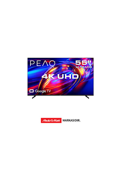 PEAQ 55U8500 55'' Smart TV – Google İşletim Sistemli, Dahili Uydu Alıcılı 4K ...