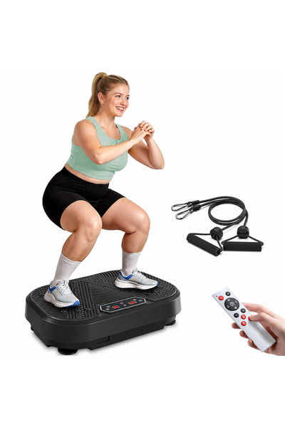 Pomefar Vibration Fitness Shaker Machine with 2 Resistance Bands, 551lb Max L...