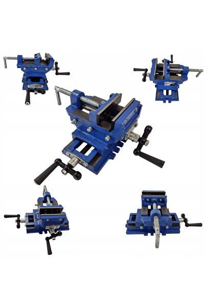 SilverTools Mandrină mașină de frezat în cruce, 100 mm, cu ax dublu, pentru m...