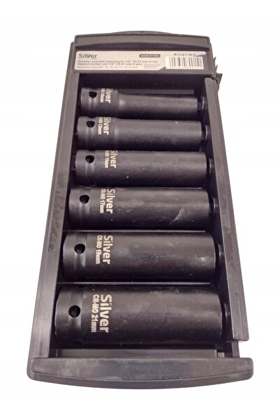 Silverina SILVERTOOLS Set de capete de impact 1/2'' lungi 10–21 mm 6 bucăți S...