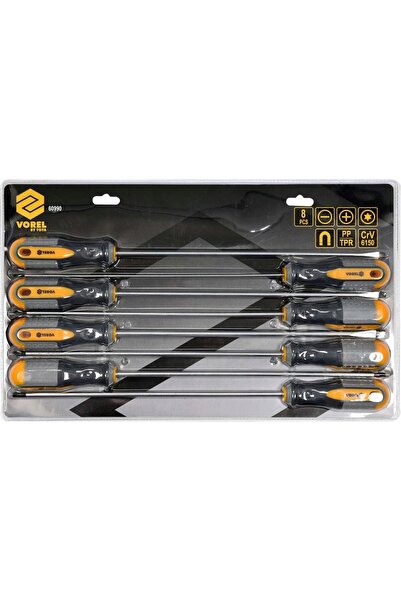 NO BRAND Set de șurubelnițe 8 piese plat, Torx, Phillips VOREL 60990