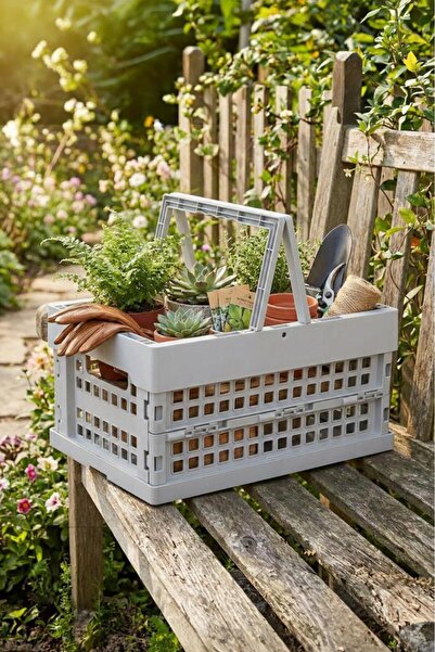 Smartware Blox Folding Box with Holes and Handle 10 Lt