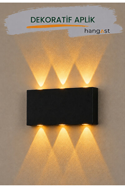 HANGAST مصباح جداري LED من AMBER، مصباح جداري LED مزخرف ذو وجهين