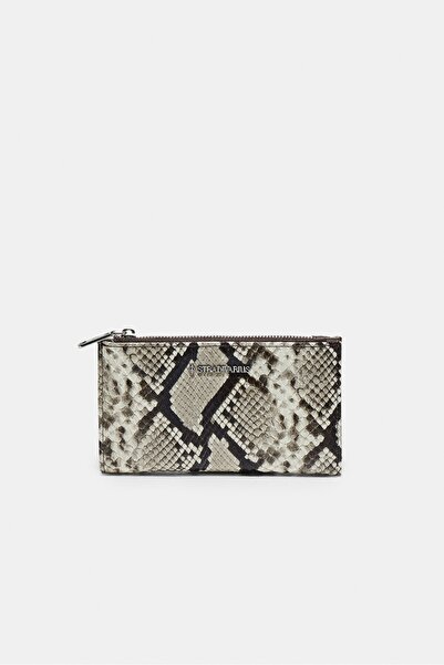 Stradivarius Basic yılan desenli cüzdan