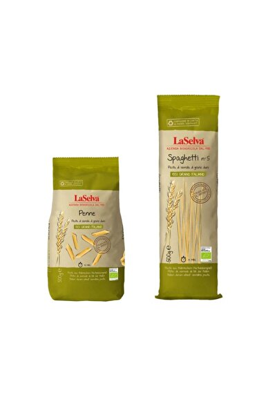 La Selva Pachet paste bio LaSelva – Spaghete bio din grâu dur Nr.5 500g + Pen...