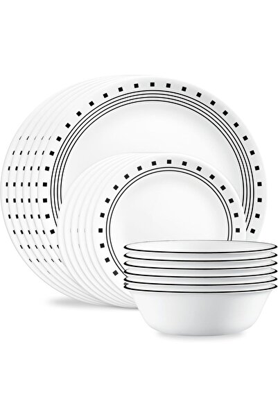 Generic city block chip resistant, 18pcs dinner set - made in usa
