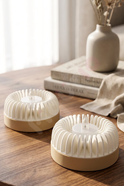 figurio 2'li Modern LED Tea Light Mumluk Seti / Dekoratif Mumluk / Ev, Salon ...