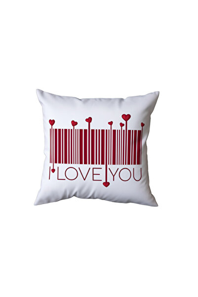 Beramussa I Love You Written Barcode Pillow, Romantic Meaningful Gift