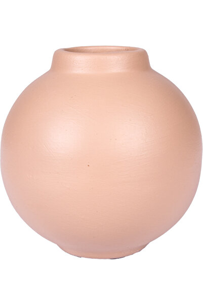 Herdekora Decorative Ceramic Vase Pearl Light Brown 12X12 Cm.