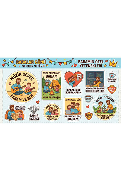 TELLGRAF Father's Day Themed Sticker Set (21X30 cm 1 Set)