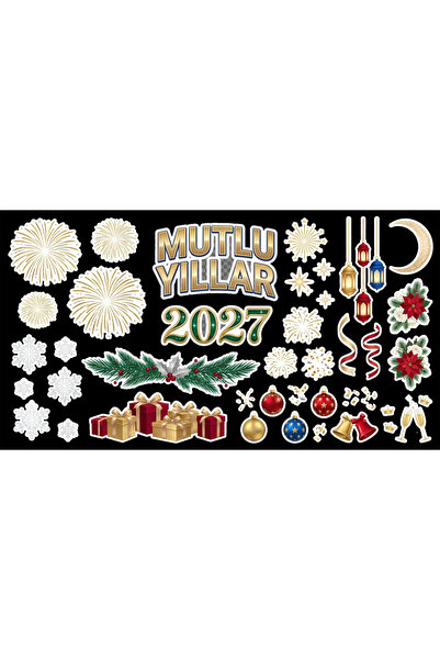 TELLGRAF New Year Themed Sticker Set (21X30 cm 1 Set)