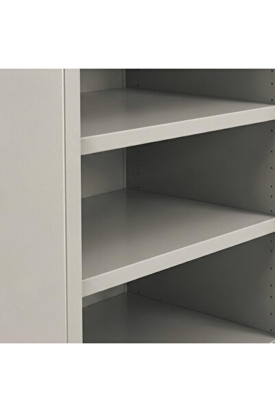 AL SAHIR GARMENT INDUSTRY L.L.C Heavy-Duty 4-Shelf Metal Storage Cabinet – 90cm Steel Bookcase for Home & Office, Adjustable Shelving Unit, Industrial Grey Open Shelf Organizer (60 x 40 x 90 cm)