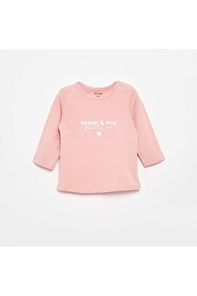 KIABI Long-sleeved T-shirt with print PINK