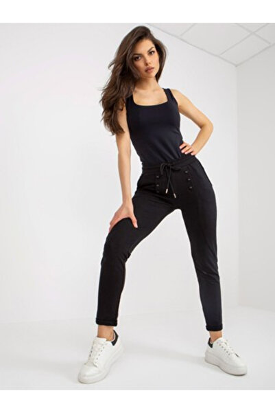 Relevance Pantaloni Trening Dama Sport, Guler inalt, RELEVANCE, Negru Casual ...