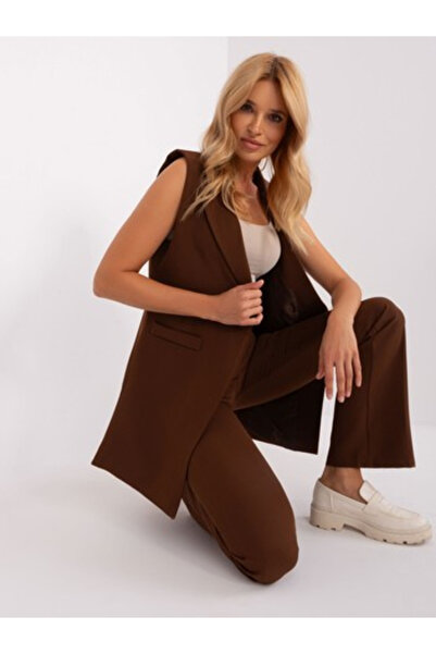 Italy Moda Compleu Dama Fara maneci, Elegant, ITALY MODA, Maro inchis Elegant...