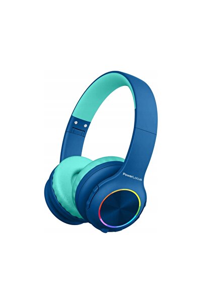 PowerLocus Căști wireless colorate Bluetooth pentru copii cu LED