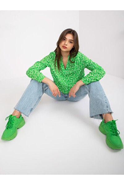 Italy Moda Bluza Dama, ITALY MODA, Poliester, Maneca lunga, Verde, model DHJ-...