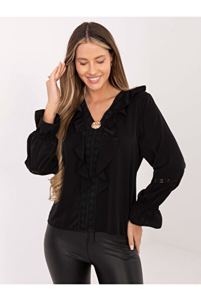 Moda Italy Bluza Dama, MODA ITALY, Viscoza, Maneca lunga, Negru, model IT-BZ-...