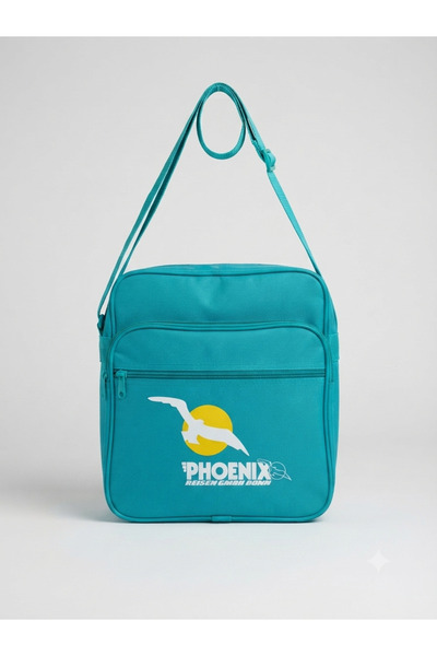 ARDSU Multi-Compartment Turquoise Shoulder Bag