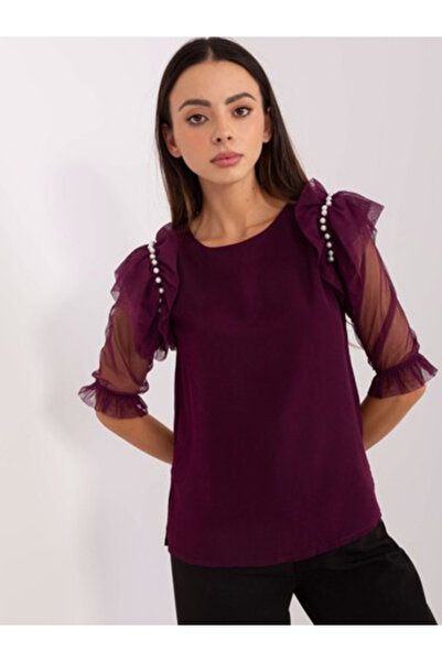 LAKERTA Bluza Dama, LAKERTA, Bumbac, Maneca 3/4, Mov inchis, model LK-BZ-5066...