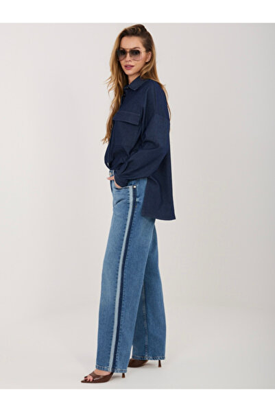 Sublevel Women's Pants, Sublevel, Cotton, Dark Blue, model D85084BL62589M324