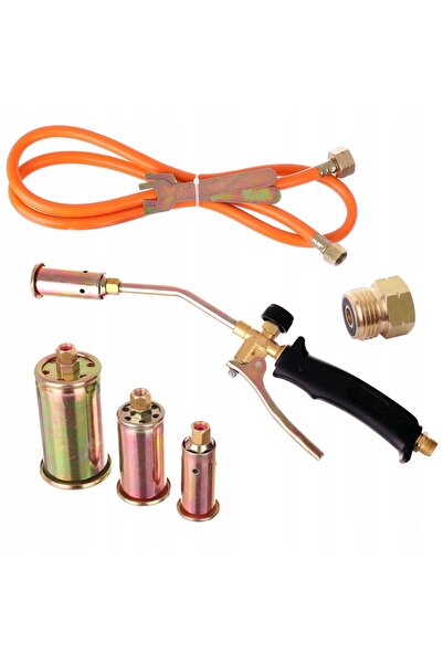 TECHNICSAFETY Arzător de camping scurt cu 3 arzătoare, propan + reductor pent...